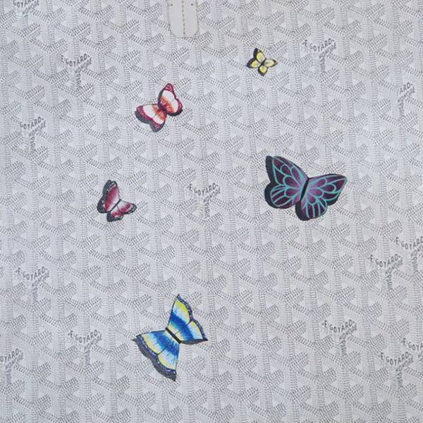 【ゴヤール】Butterfly ホワイト ハンドバッグ偽物 